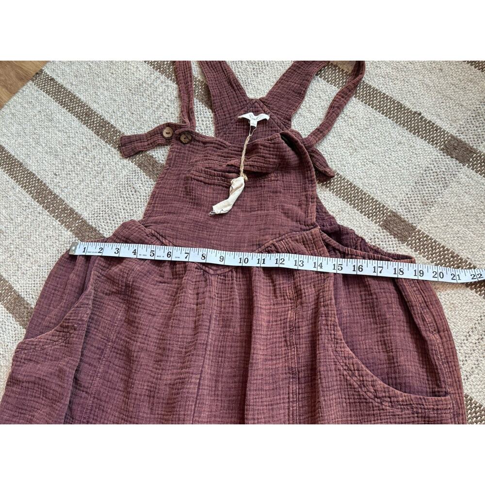 easel Burgundy Wide-Leg Jumpsuit Romper - Picture 6 of 9